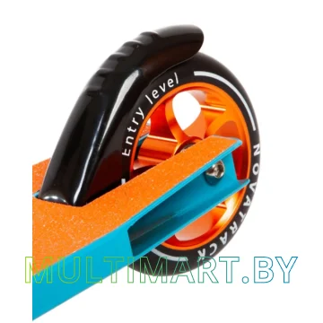 Самокат Novatrack Wolf  EL Alloy 110A.WOLF.BBL21 (синий/оранжевый. 2021) картинка 5